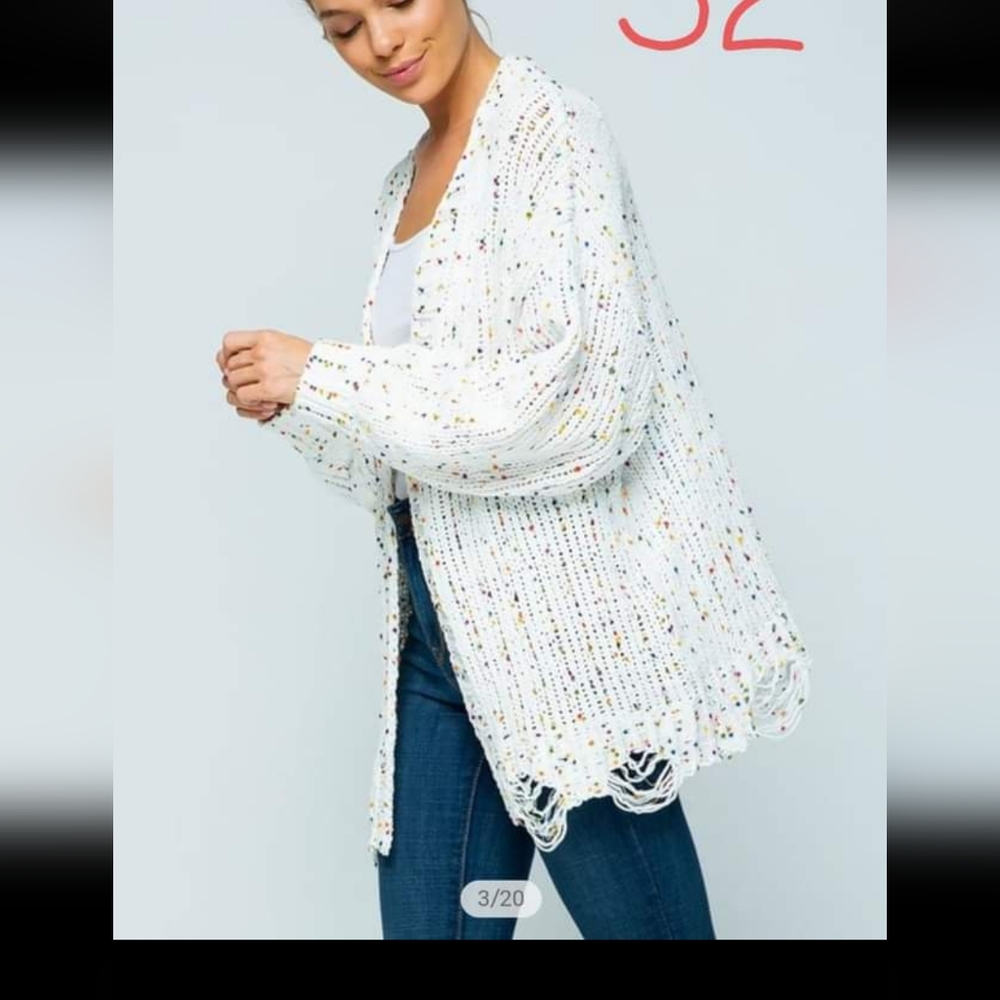 Confetti cardigan sweet genesis distressed